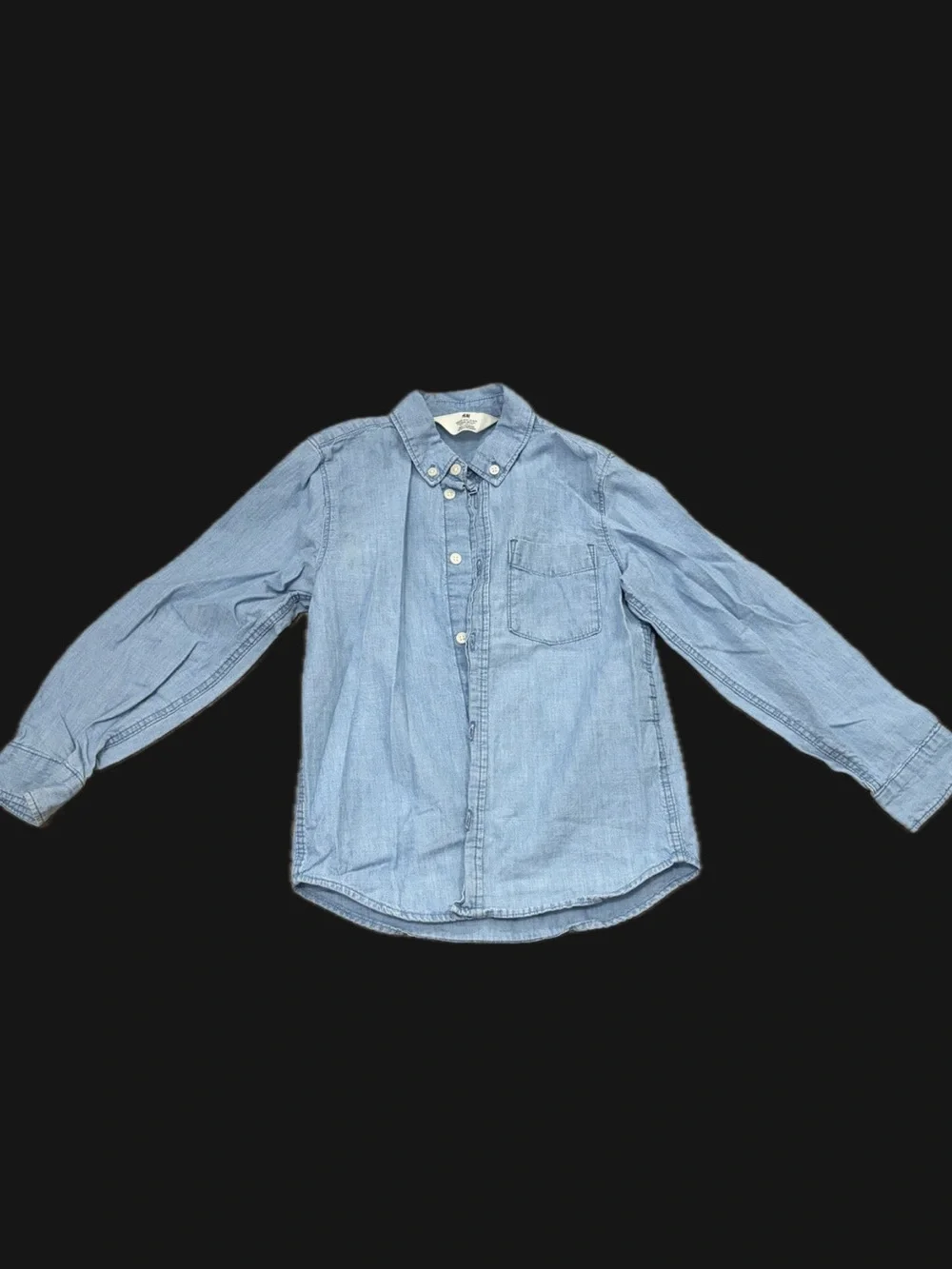 H&M Light Blue Denim Button-Down Shirt for Kids
